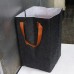 Foldable Laundry Basket With Leather Handles