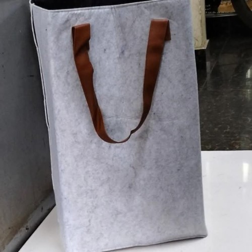 Foldable Laundry Basket With Leather Handles Foldable Laundry Basket With Leather Handles