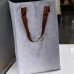 Foldable Laundry Basket With Leather Handles