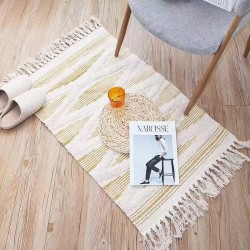 Bohemian Nordic Style Bedroom Rug With Tassles Bohemian Nordic Style Bedroom Rug With Tassles