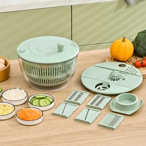 8-In-1 Salad Spinner & Vegetable Chopper 8-In-1 Salad Spinner & Vegetable Chopper