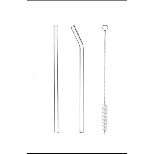 6pcs Clear High Borosilicate Glass Straws +Cleaning Brush 6pcs Clear High Borosilicate Glass Straws +Cleaning Brush