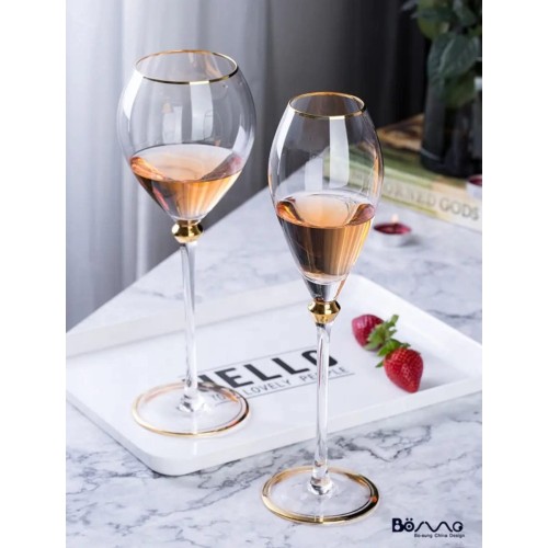 6Pcs 270ML Royal Design Crystal Goblets