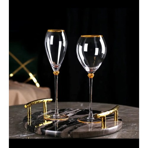 6Pcs 270ML Royal Design Crystal Goblets