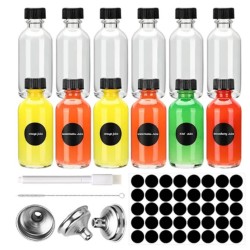 12Pcs Ginger Shot Essential Glass Bottle Set