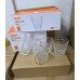 6Pcs Clear Highball Stackable Glass Cups With Gold Rim