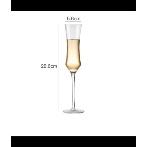 6Pcs Elegant Long Stem Crystal Wine & Champagne Flutes 6Pcs Elegant Long Stem Crystal Wine & Champagne Flutes