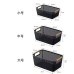 3Pcs Extra-Large Plastic Mesh Storage Basket With Bamboo Handles