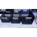 3Pcs Extra-Large Plastic Mesh Storage Basket With Bamboo Handles