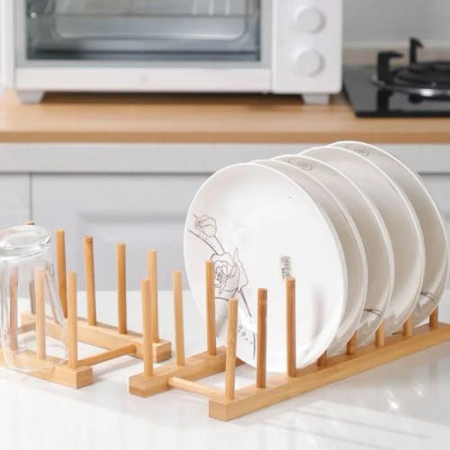 Bamboo Plate/ Pot Lids Holder