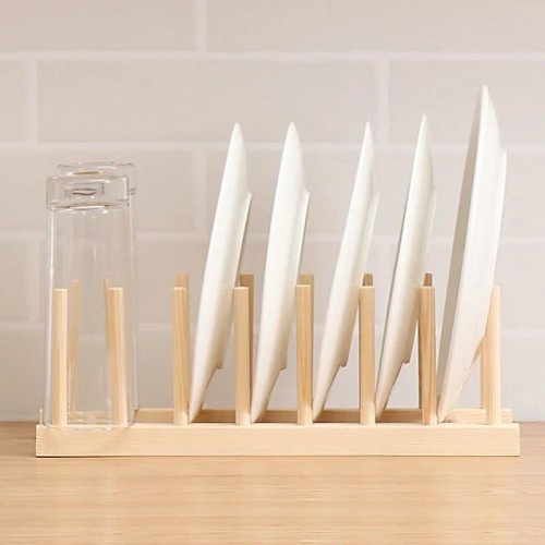 Bamboo Plate/ Pot Lids Holder Bamboo Plate/ Pot Lids Holder