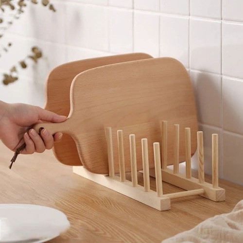 Bamboo Plate/ Pot Lids Holder Bamboo Plate/ Pot Lids Holder