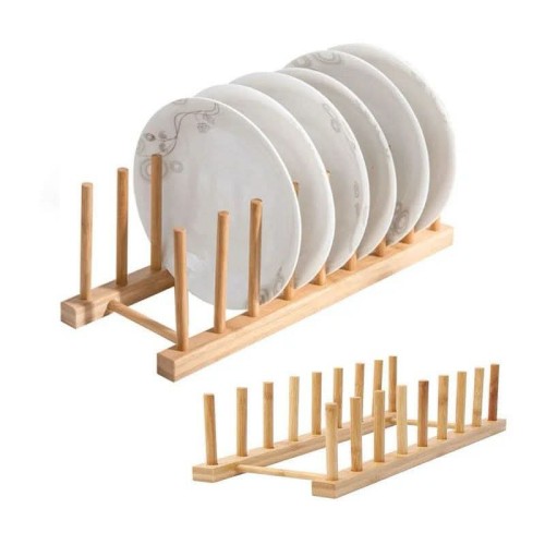 Bamboo Plate/ Pot Lids Holder Bamboo Plate/ Pot Lids Holder