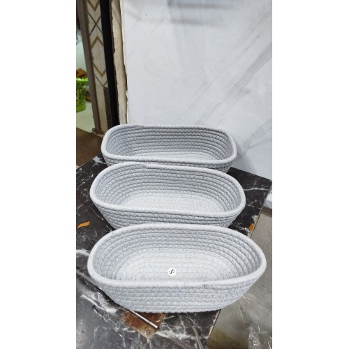 3pcs Oval Shaped Elegant Cotton Rope