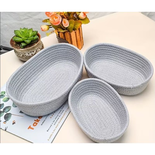 3pcs Oval Shaped Elegant Cotton Rope