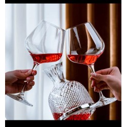 Burgundy Tulip-Shaped Wine Glass