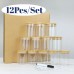 12pcs Round Glass Spice Jar Set with Bamboo Lids 12pcs Round Glass Spice Jar Set with Bamboo Lids