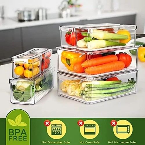 14pcs Stackable Fridge Storage Organizer Set