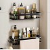 2pcs Aluminum Alloy Rectangular Shelf with Towel Holder 2pcs Aluminum Alloy Rectangular Shelf with Towel Holder