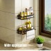 2pcs Aluminum Alloy Rectangular Shelf with Towel Holder 2pcs Aluminum Alloy Rectangular Shelf with Towel Holder