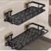 2pcs Aluminum Alloy Rectangular Shelf with Towel Holder 2pcs Aluminum Alloy Rectangular Shelf with Towel Holder