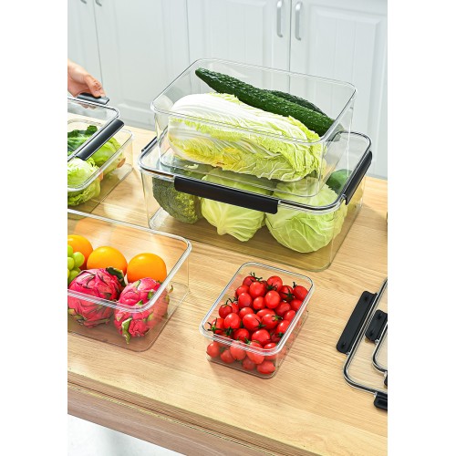 3pcs Acrylic Food Storage Containers – For Fruits & Veggies 3pcs Acrylic Food Storage Containers – For Fruits & Veggies