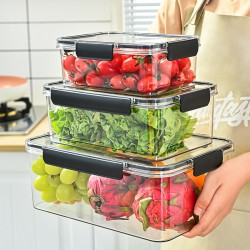 3pcs Acrylic Food Storage Containers – For Fruits & Veggies