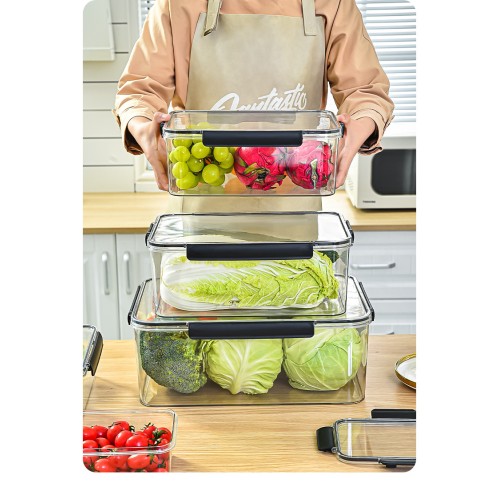 3pcs Acrylic Food Storage Containers – For Fruits & Veggies 3pcs Acrylic Food Storage Containers – For Fruits & Veggies