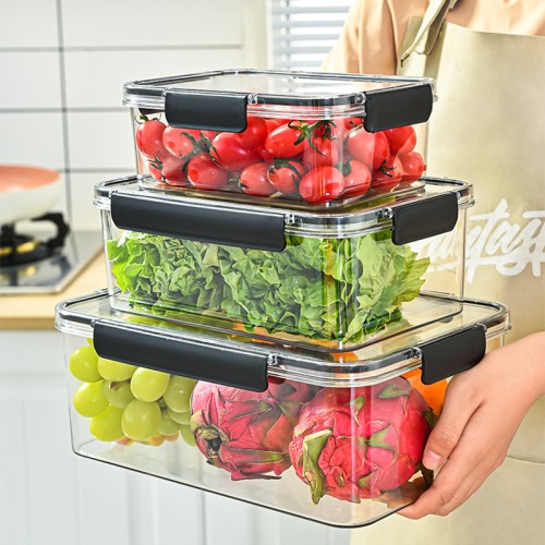 3pcs Acrylic Food Storage Containers – For Fruits & Veggies 3pcs Acrylic Food Storage Containers – For Fruits & Veggies