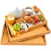 3pcs Bamboo Food Storage & Serving Trays with Handles 3pcs Bamboo Food Storage & Serving Trays with Handles