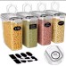 4pcs Airtight Food Storage Containers – 2.5L Each with Labels and Pen 4pcs Airtight Food Storage Containers – 2.5L Each with Labels and Pen