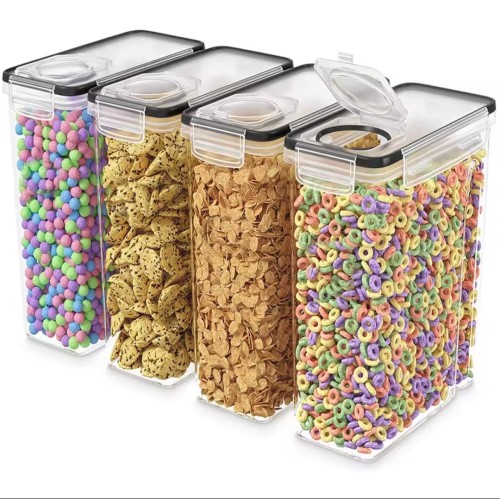 4pcs Airtight Food Storage Containers – 2.5L Each with Labels and Pen 4pcs Airtight Food Storage Containers – 2.5L Each with Labels and Pen