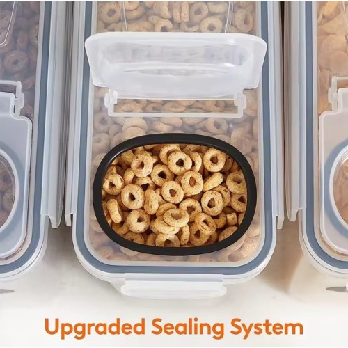 4pcs Airtight Food Storage Containers – 2.5L Each with Labels and Pen 4pcs Airtight Food Storage Containers – 2.5L Each with Labels and Pen