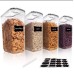4pcs Airtight Food Storage Containers – 2.5L Each with Labels and Pen 4pcs Airtight Food Storage Containers – 2.5L Each with Labels and Pen