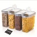 4pcs Airtight Food Storage Containers – 2.5L Each with Labels and Pen 4pcs Airtight Food Storage Containers – 2.5L Each with Labels and Pen