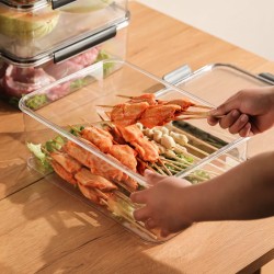 4pcs Transparent Sealed Refrigerator Food Container Set