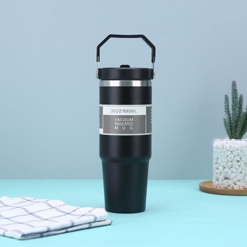 890ml Thermal Coffee Cup with Handle – Hot & Cold Vacuum Flask 890ml Thermal Coffee Cup with Handle – Hot & Cold Vacuum Flask
