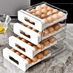 Acrylic Egg Storage Box – Double Layered, Stackable Egg Tray