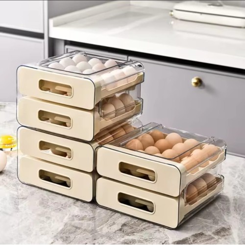 Acrylic Egg Storage Box – Double Layered, Stackable Egg Tray Acrylic Egg Storage Box – Double Layered, Stackable Egg Tray
