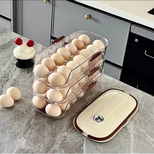 Acrylic Stackable Automatic Sliding Egg Storage Box