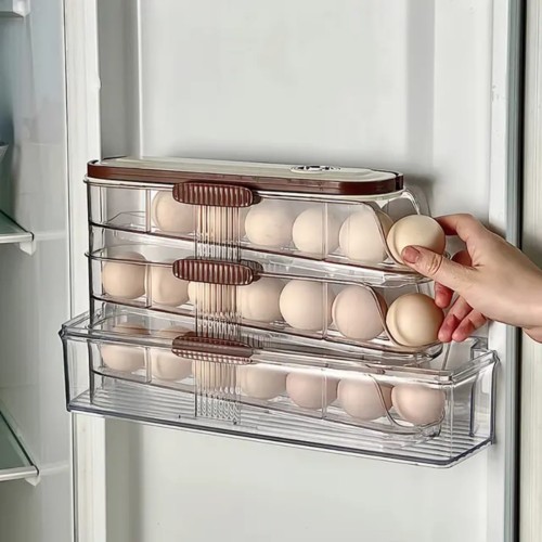 Acrylic Stackable Automatic Sliding Egg Storage Box