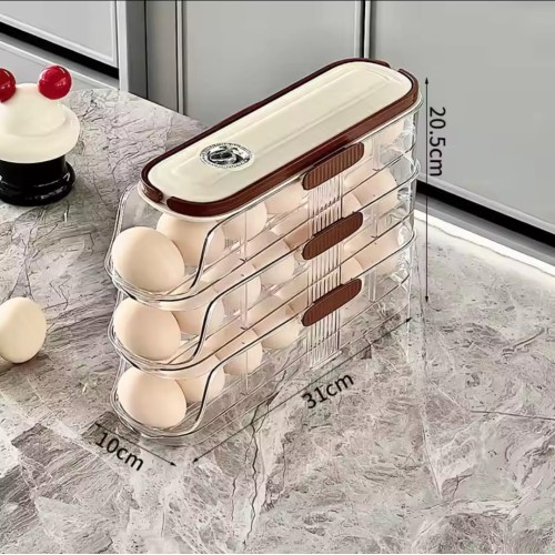Acrylic Stackable Automatic Sliding Egg Storage Box