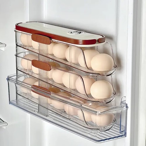 Acrylic Stackable Automatic Sliding Egg Storage Box