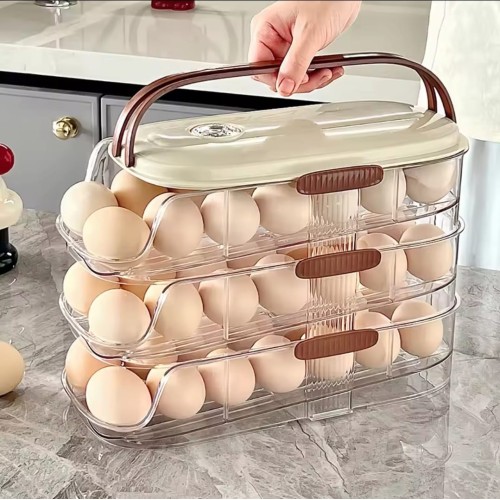 Acrylic Stackable Automatic Sliding Egg Storage Box