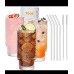 Highball Crystal Ribbed Glasses with Bamboo Lid & Straws – 4pcs Set Highball Crystal Ribbed Glasses with Bamboo Lid & Straws – 4pcs Set