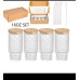Highball Crystal Ribbed Glasses with Bamboo Lid & Straws – 4pcs Set Highball Crystal Ribbed Glasses with Bamboo Lid & Straws – 4pcs Set