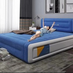 Big Size Inflatable Air Bed with Headrest – 5x6 Ft