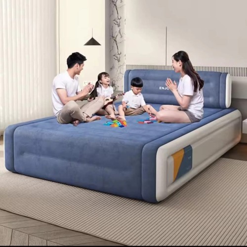 Big Size Inflatable Air Bed with Headrest – 5x6 Ft