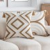 Boho Throw Pillow Covers with Tassels