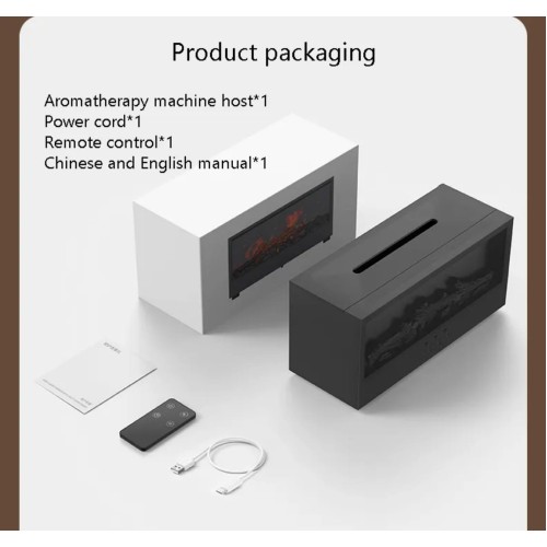 Dynamic Flame Fireplace Diffuser & Cool Mist Humidifier